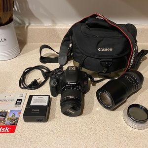 Canon Camera EOS Rebel T3i 18.0MP Digital SLR - Black w/ Sigma Zoom
